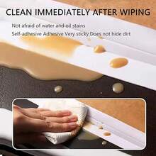 Băng dính chống thấm nhà bếp, Miếng dán bồn rửa, Miếng dán bịt khe hở bồn cầu, Miếng dán chống rò rỉ phòng tắm, Thích hợp cho bồn tắm, nhà bếp, bồn rửa, bồn cầu, phòng tắm, Miếng bảo vệ cạnh sàn và tường (Màu trắng) - Nhiều màu - Xem 5