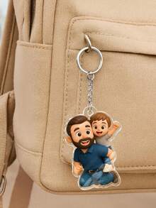 Customized 2D Character Art, Render 2D Figures Based On Uploaded Photos, Personalized Keychain Gift For Family And Friends - As Shown - View 8