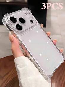 条纹图案 TPU 竖条纹透明防震三件套，采用 TPU 气泡垫防摔设计，厚度 2.8mm，适用于 17/17 Pro/17 Pro Max/17 Air/16/16 Pro/16 Pro Max/16 Plus/11/12/13/14 Pro Max/XS/XR/11 Pro/11 Pro Max/12 Pro/12 Pro Max/13 Pro/13 Pro Max/7 Plus/14 Pro/14 Pro Max/14 Plus/7 Plus/8 Plus/8/SE2，简约个性，生日礼物，商务办公必备。 - 無色 - 查看 3