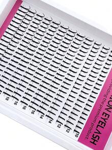 10-20mm Pointed Tip Eyelash Cluster, D/DD Lower Lashes, 240pcs/Set, Thick Individual Lashes, DIY Pointed Tip Eyelash Extension, Cartoon Style Cluster Lashes, Mink Hair Strip Lashes, Dense Mixed Length Isolated Lashes, Natural & Soft, Suitable For Any Makeup, Reusable, Fit For Daily Makeup And Cosplay - DD - 查看 6