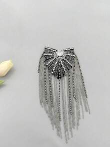 1pc Gold/Silver Metal Chain Tassel Shoulder Decor For Stage Costume/Formal Dress