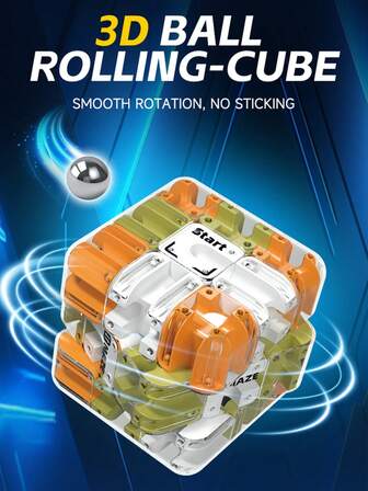 Jigsaw Puzzle Maze Cube, Large Maze 3D Puzzle Maze Cube - Engaging Brain Teaser Toy, 3D Brain Teaser Ball Relief Item Cool Sensory Toys Kids Educational Toys