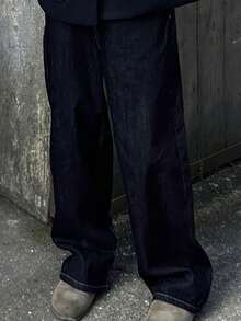 Jeans vaqueros de ajuste holgado para uso casual diario para hombres