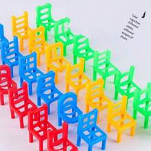 Kids Stacking Chairs, Stacking Balance Stools, Family Gathering Interactive Game, Color Identification - Multicolor - View 5