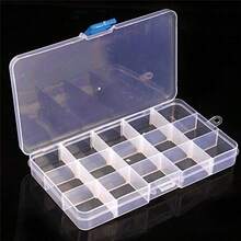 Plastic 15 Compartments Fishing Lure Bait Hook Tackle Storage Box Case Container 15 Compartments - White - View 2