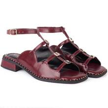 Vitrine shoes Low Heel Boho Chic  Sandals - Summer Casual Shoes - Gỗ đỏ - Xem 3