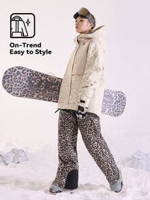 VECTOR MOTION Strider 3L Padded Hooded Ski Jacket, Unisex, Stretchy, Windproof, Warm, Durable, Breathable, For Single/Double Board Skiing