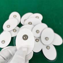 20 piezas Almohadillas de electrodo para masaje EMS, dispositivo de terapia TENS, reemplazo de pegatinas de masaje corporal y fitness con almohadillas con conector de 3.5 mm