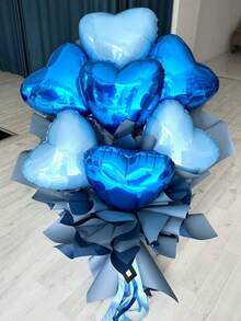 10 pièces Ballons en forme de cœur en feuille d'aluminium de 18 pouces, rouge, bleu, magenta, rose. Bouquet de ballons en forme de cœur DIY, convient pour les fêtes d'anniversaire, les demandes en mariage, les anniversaires, la décoration de la Saint-Valentin - Multicolore - Voir 8