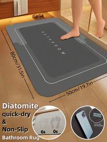 1/2 piezas Alfombra suave antideslizante para baño, esterilla absorbente de barro de diatomeas de secado rápido, decoración de Halloween, alfombra de habitación, decoración de otoño, alfombra de cocina