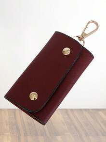 Conjunto completo de bolso de mano para mujer, con estampado floral, de piel sintética, con asa superior, para mamá - Burdeos - Ver 4