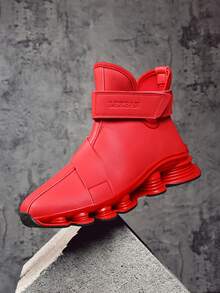 Carbon Board Sports Running Shoes, Breathable Casual Running Shoes, Flat Shoes, Casual Shoes, Sports Shoes, Thick Soles, Fashionable Popcorn Soles, Supercritical Foam Soles, High Elasticity - Red - View 6