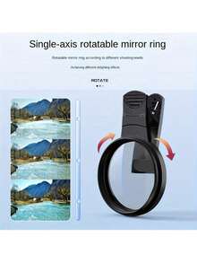 52mm Clip-On CPL Camera Lens Filter - Ultra-Thin Circular Polarizing Filter, Suitable For Smartphones, Enhances Color Saturation And Reduces Glare, Portable And Detachable, Compatible With All Smartphones, Durable Polyester Material, Smartphone Camera Accessory, Fashionable Design, High-Quality Construction - Multicolor - View 10