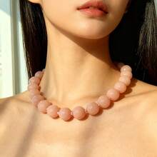 1 Peça Colar de Contas com Efeito de Nuvem de Resina de Estilo Boêmio e Geométrico Redondo, com Fecho de Metal, Joia Artesanal, Adequado para Festivais ou Uso Diário