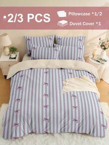 2/3-teiliges Bettwäsche-Set mit Digitalprint, kuschelig und atmungsaktiv, hautfreundlich und bequem, Trösterüberzug-Set, weich und pillingresistent, Heimtextilien, Raumdekoration, 1 Tröserüberzug und 1/2 Kissenbezüge, Bettdecke nicht enthalten, passend für Betten in Größen Twin, Full, King, Queen, geeignet für alle Jahreszeiten, Oeko-Tex