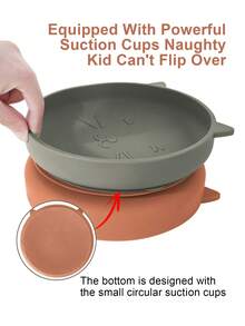 1 pezzo Piatto per l'alimentazione del bambino in silicone con ventosa, piatto morbido in silicone a forma di gatto, stoviglie per bambini, set da tavola per l'addestramento con ventosa, piatto per l'alimentazione dei bambini, regalo per uso quotidiano