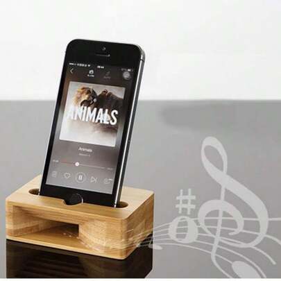 Bamboo Sound Amplifier Stand Suitable For Natural Speakers, Mini Amplifiers, And Smartphone Holders