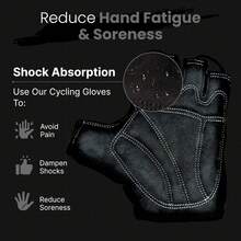 Guantes de ciclismo para bicicleta, guantes de bicicleta de montaña, antideslizantes, acolchados, transpirables, con medio dedo, accesorios deportivos para hombres y mujeres - Negro carbón, medio dedo - Ver 6
