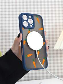 Niedlicher Karotten-Gemüse-Druck, lebendiger Foodie-Ästhetik-Chic-Stil, schützende magnetische Handyhülle, stoßfest, Geschenke für Frauen, Neuankömmling, kompatibel mit iphone17 pro max/17 pro/17/Air/16promax/16pro/16plus/16/15promax/15pro/15/14promax/14pro/14/13promax/13pro/13/12promax/12pro/12