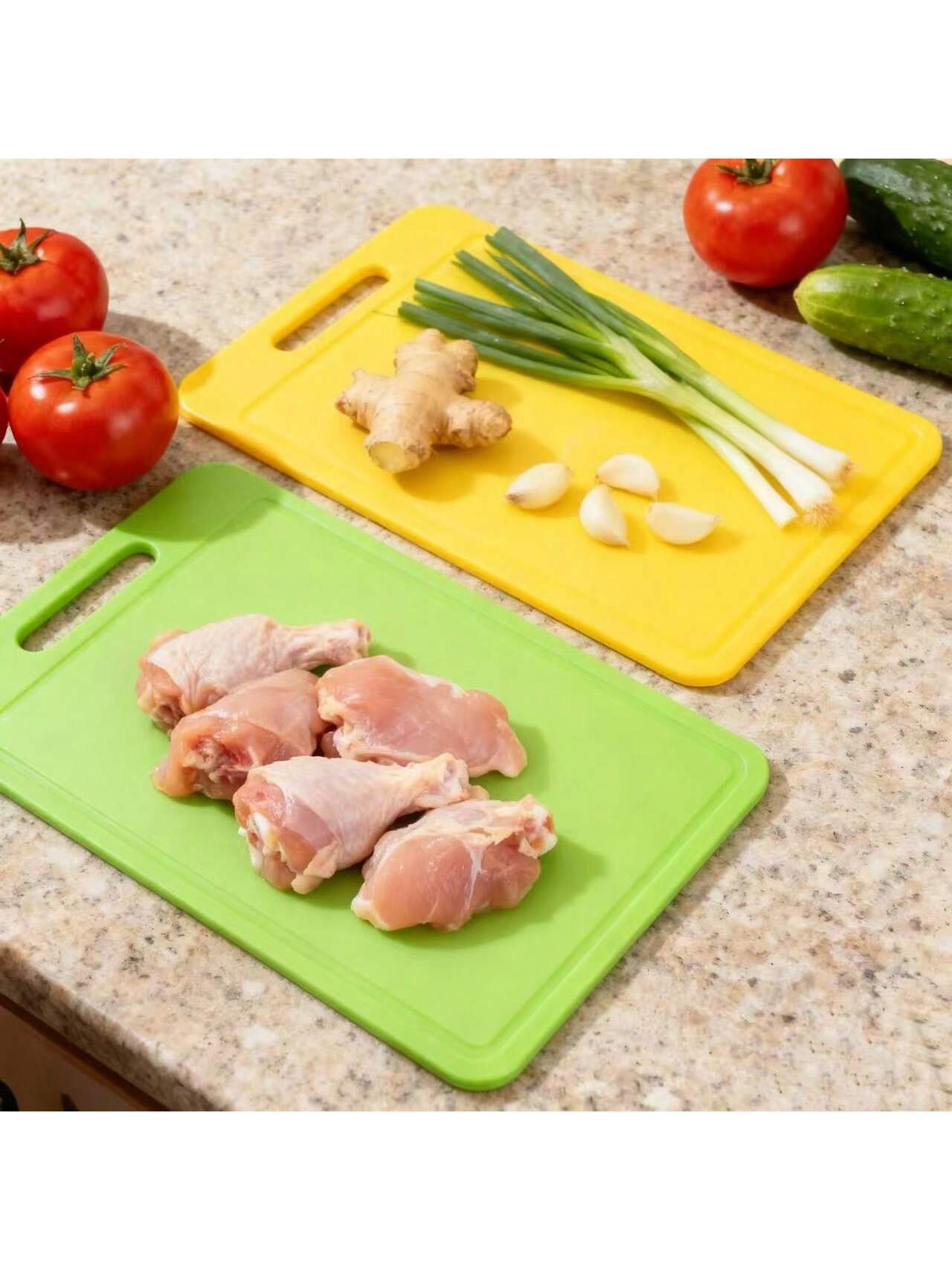 لوح تقطيع بلاستيكي مرن مضاد للانزلاق، صالح للغسل ف...