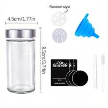 12/24 piezas Caja de especias de plástico con tapa, Frasco de especias de 120ml con etiqueta y marcas, Caja de especias con tapa de botella de especias, Adecuado para estantes, gabinetes y cajones de especias.