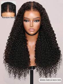 假发 佩戴方便 无胶假发 预剪裁 预漂白 7x5 预蕾丝假发 预拔毛 Jerry 卷发真人发蕾丝前假发 即戴即用 预漂白蕾丝闭合假发 适合初学者 Unice Hair