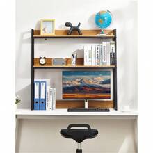 Desktop Bookshelf - Ironwood 2 Schichten Holzfarbe ungeladen - Visualizzare 7