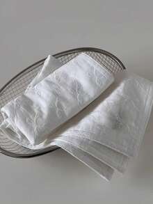 1 pezzo/6 pezzi Tovaglietta stile coreano Ins con ricamo a fiocco bianco, telo di sfondo per fotografia