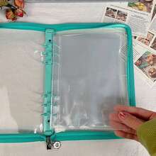 10pcs A5 Size Clear PP Loose Leaf Refill Pages, Practical 6-Ring Design, Compatible With Card & Sticker Storage Albums - Multicolor - View 2