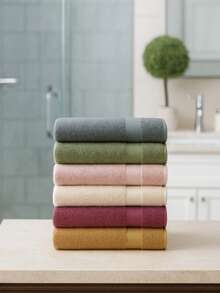 Made In Turkey 6-Piece 100% Cotton Towel Set – Ultra Soft & Absorbent – Face & Hand Towels – Hotel Spa Quality - Multicolor - View 2