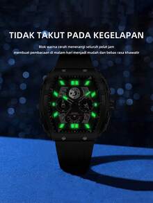 BIDEN 1件装时尚多功能男士计时腕表，防水，日期显示，夜光，男士运动腕表 - 黑色 - 查看 7