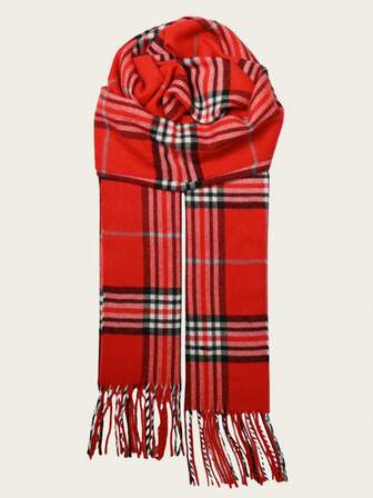 Classic Plaid Scarf, Versatile Boyfriend Gift, High-Quality Reversible Warm Scarf For Men And Women, Suitable For Autumn/Winter