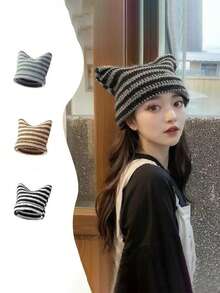 Classic Autumn/Winter New Solid Color Hat, Faux Lambswool Fashionable Baseball Cap, Unisex Versatile Korean Style, Face-Slimming, Stylish Casual Party Street Polyester Fleece Decoration Cap