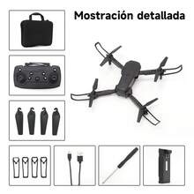 Drone Cuadricóptero: Cámara HD 720P, Control Altura Fija, Vuelo 360°, Gestos Foto, Despegue/Regreso 1 Botón, Seguimiento Continuo, Control Plegable – el regalo ideal para Navidad, Halloween y Acción de Gracias, perfecto para quienes buscan una experiencia de vuelo práctica, emocionante y con resultados profesionales. - Negro - Ver 5
