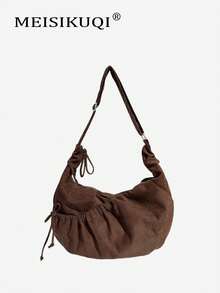 2025 New Vintage Suede Large Capacity Handbag, Versatile Shoulder Bag, Fashionable & Lightweight Crossbody Dumpling Bag