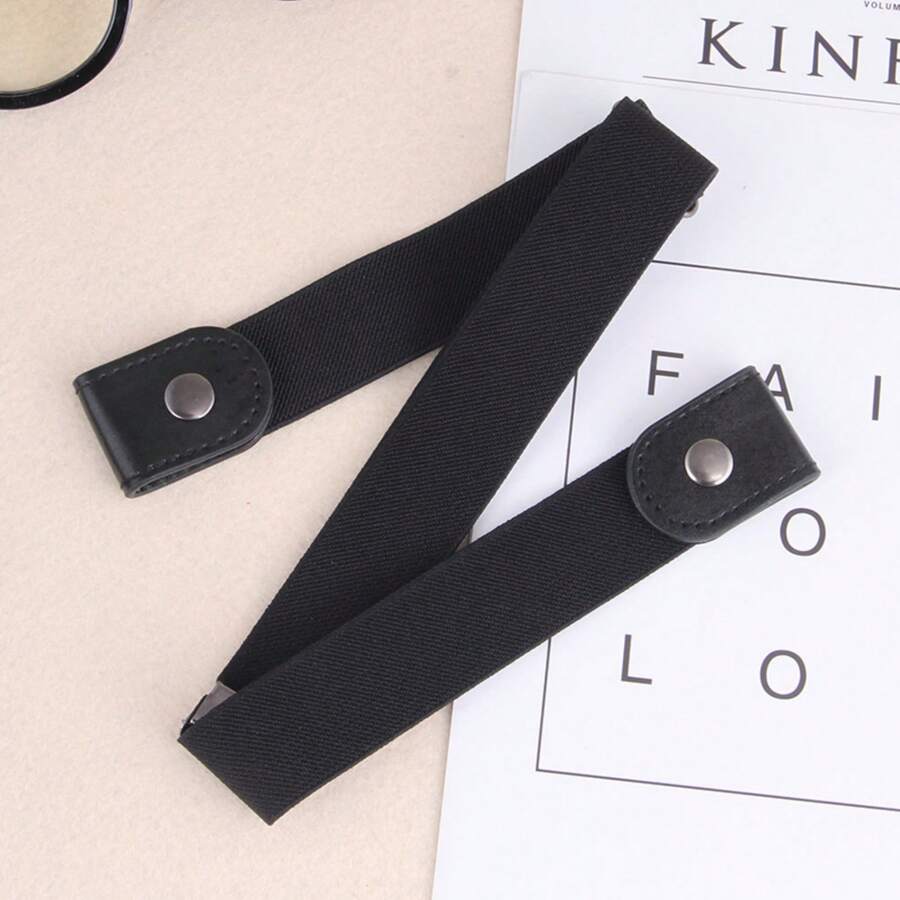 Minimally Elastic Waistband, Fashionable And Casual Invisible Skirt Accessories, Women's Coat Accessories, Invisible Waistband, Elastic Waist Solution - 黑色 - 查看 1