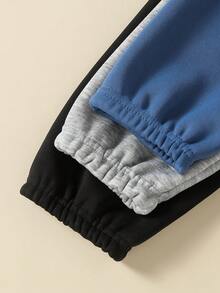 3条装儿童保暖内衬休闲运动裤，松紧腰带，男女童通用，适合4-12岁儿童