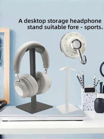 1 st minimalistisk hörlurshängare i aluminiumlegering, hörlursställ, hörlursförvaringsställ, lätt att organisera på datorns skrivbord, finns i flera färger. För entusiaster av skrivbordsorganisation är den enkel att greppa och dekorera skrivbordet.
