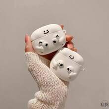 耳机盒，气罐/储气罐，无线蓝牙耳机盒，可爱卡通无线蓝牙耳机盒 - 兼容苹果第一/第二/第三/第四代耳机，带扣，男女通用。