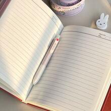 Cute Lazy Cat Design A5 Notebook – Yellow Peach-Skin Cover With White Cat Illustration, Lined Diary For Study, Office & Travel, Ideal As Christmas/Birthday Gift