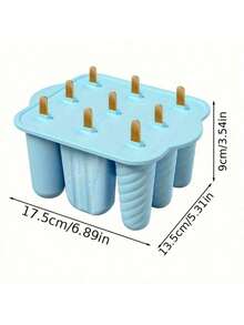Homemade Popsicle Maker - 12-Cavity Silicone Mold With Lid, 50 Sticks/Bags/Ties + Tools - Foldable, Easy To Use - Ideal For Summer Parties & Gatherings - 藍色 - 查看 5