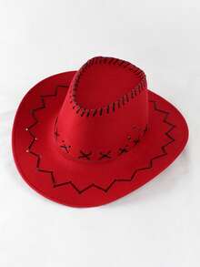 1件/2件复古牛仔帽套装，男女通用牛仔帽，防晒宽檐帽，牛仔帽围巾套装，牛仔帽太阳镜套装，西部牛仔服装套装，派对帽，头带，头巾，适合日常装饰、户外旅行、徒步旅行、情人节