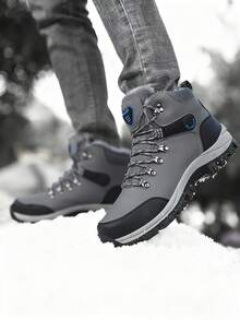بوت رجالية للخارج جديدة للخريف/الشتاء، بوت شتوية رجالية عالية الكاحل سميكة الأساس فائقة الخفة والدفء، بوت ثلج رجالية من البولي يوريثان بمقاسات كبيرة، بوت تنزه خارجية، بوت شتوية رجالية، بوت تريكينج، بوت مسار خارجية، بوت تسلق، مبطنة حرارياً وسميكة، بوت كاجوال مريحة، بوت تنزه دافئة، مضادة للانزلاق وقوية، بوت ثلج سوداء