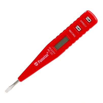 Probador Digital de Tensión A C / DC FUMETAX - Detector de Voltaje 12V-250V con Pantalla LCD para Electricidad y Circuitos (SW-81370101)