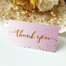 40pcs Glossy Finish Thankful Appreciation Cards, English Language, Perfect For Birthday, Wedding, Small Business And Online Store Packaging Inserts, All Occasions, 3.5 X 2.1 Inches - Multicolor - View 4