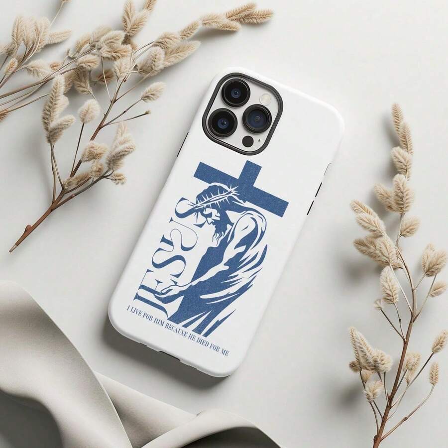 Religious Christian Phone Case, Jesus Saves, Mom Gift, For IPhone 16/15/14/13/12/11/X/8/7 Pro Max,Cute Gift For Her,Suitable For IPhone 17 Air - 白色1 - 查看 1