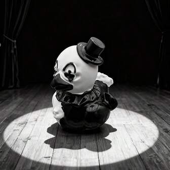 1 件手工制作的恐怖电影风格恐怖小丑雕像，恐怖家居装饰，卧室桌面树脂装饰礼物