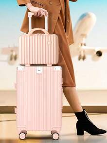 Aluminum Frame 20/22/24/26 Inch Luggage & Cosmetic Storage 2pcs Set, With Spinner Wheels, Carry-On Size Suitcase Travel Suitcase Suitcases Suit Case Travel Luggage Carry On Suitcase Carry On Hand Luggage Suitcase Set Luggage Set Luggage Bag - Multicolor - View 15