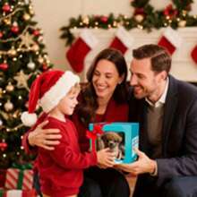 2025 New Robot Dog Behaves Like A Real Dog Adorable Robot Dog Can Move Its Body, Twitch Its Ears, And Shake Its Ears Handcrafted Interactive And Fun The Perfect Christmas And Holiday Gift - Brown - View 7