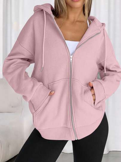 Women's Zipper Y2K Hoodie Casual Long Sleeve Casual Jacket With Pockets